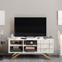 Hanah Home Soporte para TV Blanco y Dorado